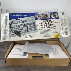 CompuPhone 2000 Keyboard And Telephone phone 1994 Vintage New!